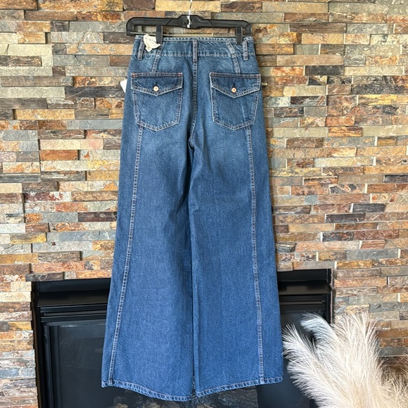 NWT Free People Harlow Mid Rise Wide Leg jeans 💙 - Picture 5 of 5